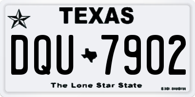 TX license plate DQU7902