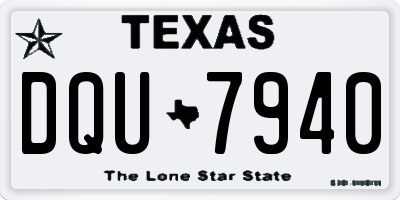 TX license plate DQU7940