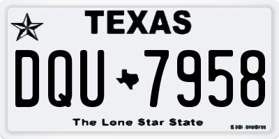 TX license plate DQU7958