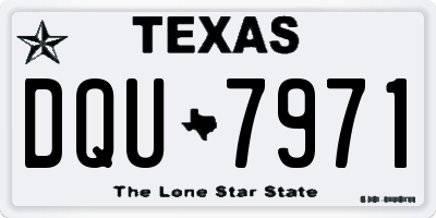 TX license plate DQU7971
