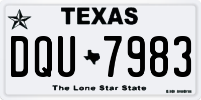 TX license plate DQU7983