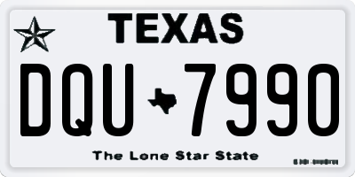 TX license plate DQU7990