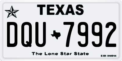 TX license plate DQU7992