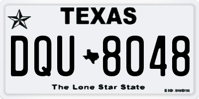 TX license plate DQU8048