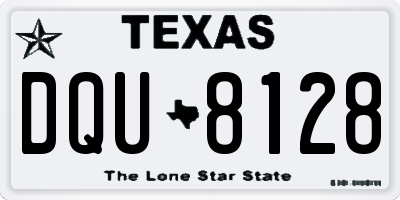 TX license plate DQU8128