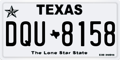 TX license plate DQU8158