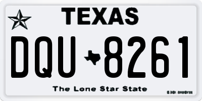 TX license plate DQU8261