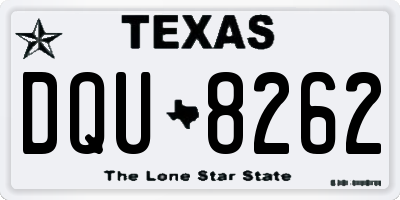 TX license plate DQU8262