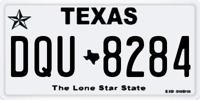 TX license plate DQU8284