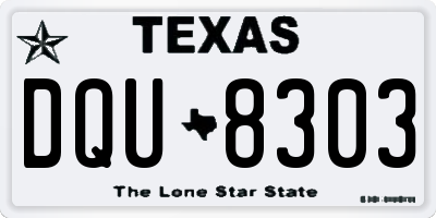 TX license plate DQU8303