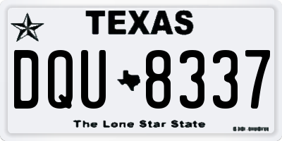 TX license plate DQU8337