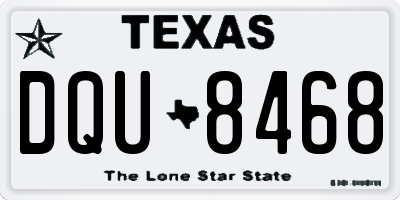 TX license plate DQU8468