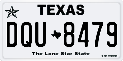 TX license plate DQU8479