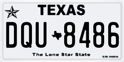 TX license plate DQU8486