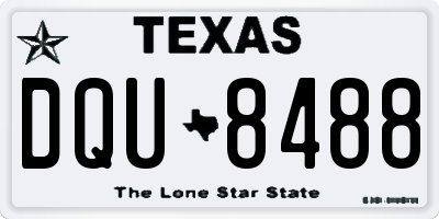 TX license plate DQU8488
