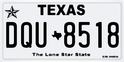 TX license plate DQU8518