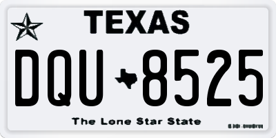 TX license plate DQU8525