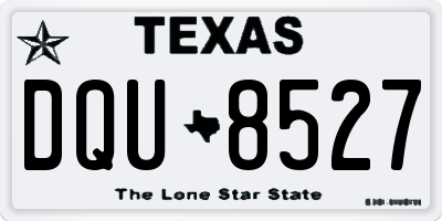 TX license plate DQU8527