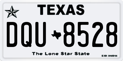TX license plate DQU8528