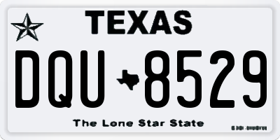 TX license plate DQU8529