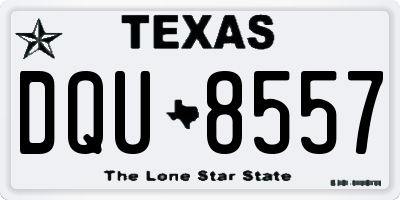 TX license plate DQU8557