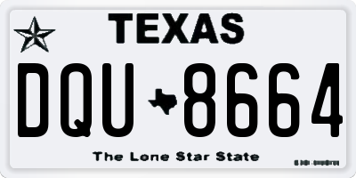 TX license plate DQU8664