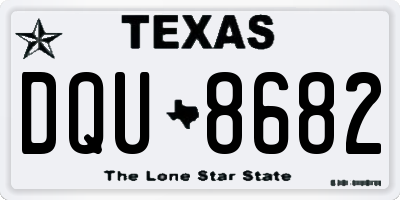 TX license plate DQU8682