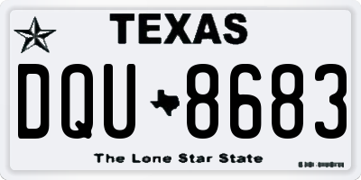 TX license plate DQU8683
