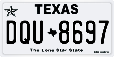 TX license plate DQU8697