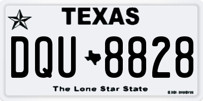 TX license plate DQU8828