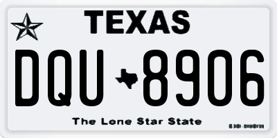 TX license plate DQU8906