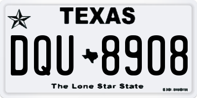 TX license plate DQU8908