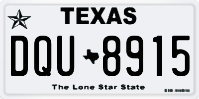 TX license plate DQU8915