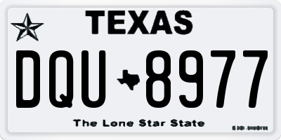 TX license plate DQU8977