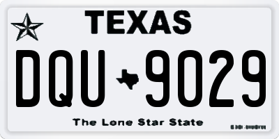 TX license plate DQU9029