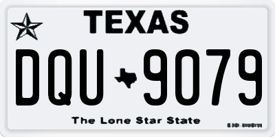 TX license plate DQU9079
