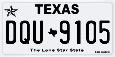 TX license plate DQU9105
