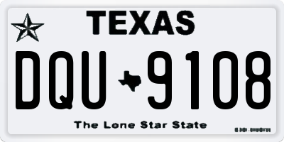 TX license plate DQU9108