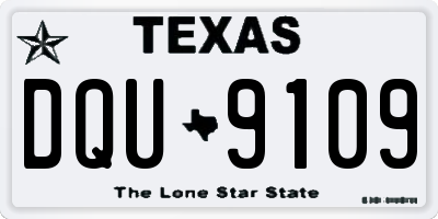 TX license plate DQU9109