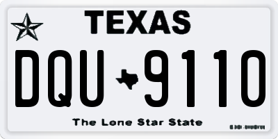 TX license plate DQU9110