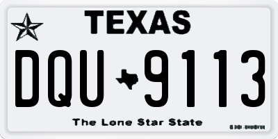 TX license plate DQU9113