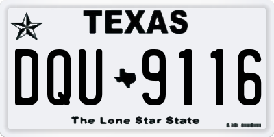 TX license plate DQU9116