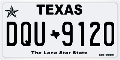 TX license plate DQU9120