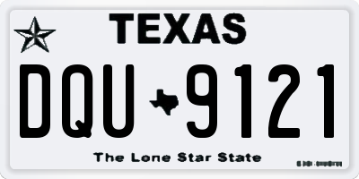 TX license plate DQU9121