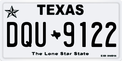 TX license plate DQU9122