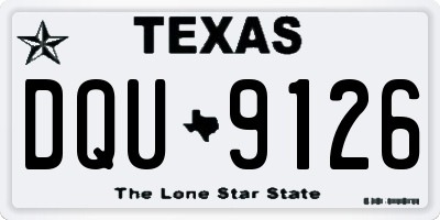 TX license plate DQU9126