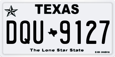 TX license plate DQU9127