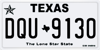 TX license plate DQU9130