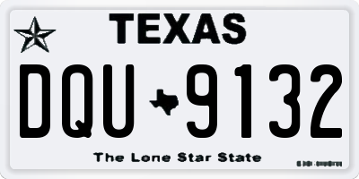 TX license plate DQU9132
