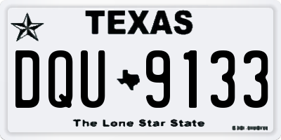 TX license plate DQU9133
